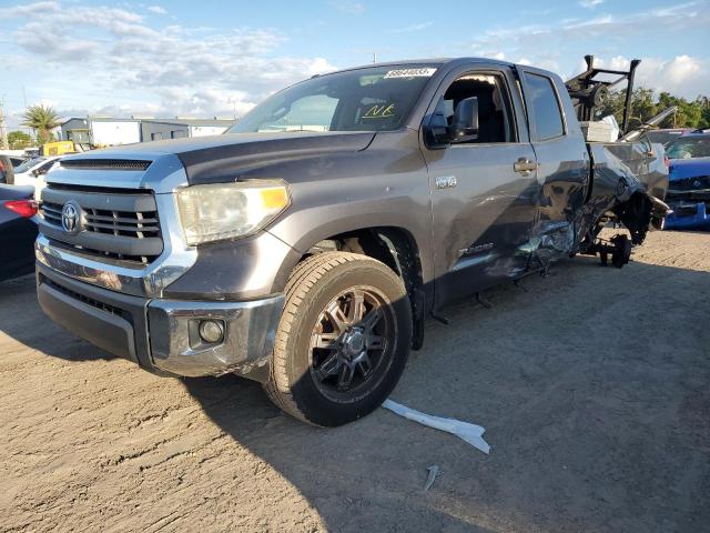 5TFRY5F19EX169073 - 2014 TOYOTA TUNDRA DOUBLE CAB SR/SR5 GRAY photo 1