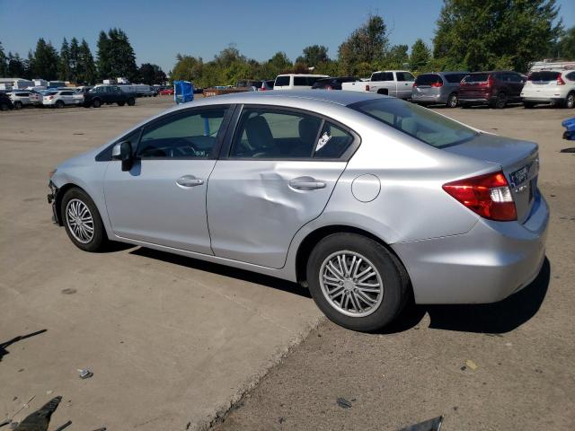 2HGFB2F53CH567193 - 2012 HONDA CIVIC LX ვერცხლისფერი ფოტო 2