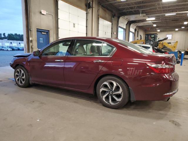 1HGCR3F80HA016451 - 2017 HONDA ACCORD EXL MAROON photo 2