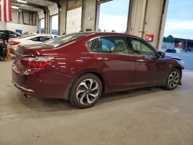 1HGCR3F80HA016451 - 2017 HONDA ACCORD EXL MAROON photo 3