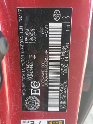 JTDKARFP8H3045549 - 2017 TOYOTA PRIUS PRIM Rot Foto 12