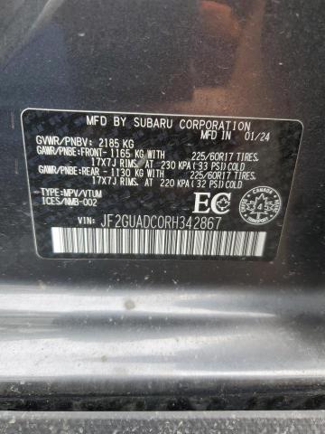 JF2GUADC0RH342867 - 2024 SUBARU CROSSTREK PREMIUM Grau Foto 13