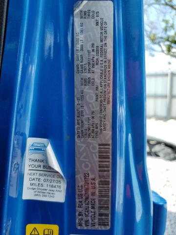 1C4HJXDN0MW701722 - 2021 JEEP WRANGLER U SPORT Синій фото 14