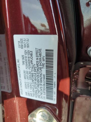 5J8TB3H38JL014446 - 2018 ACURA RDX MAROON photo 14