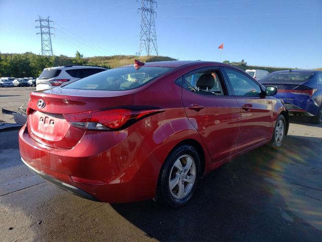 5NPDH4AE2FH629878 - 2015 HYUNDAI ELANTRA SE RED photo 3