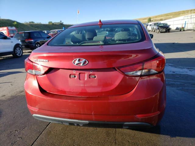 5NPDH4AE2FH629878 - 2015 HYUNDAI ELANTRA SE RED photo 6