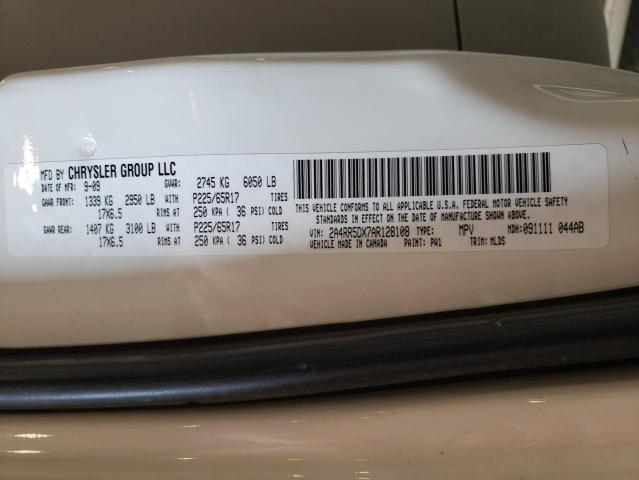 2A4RR5DX7AR128108 - 2010 CHRYSLER TOWN & COU TOURING 白色 照片 13