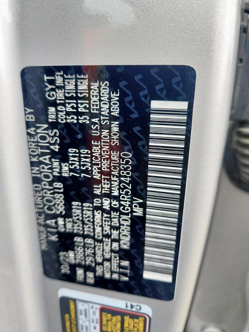 KNDRHDLG4R5248350 - 2024 KIA SORENTO EX 银色 照片 14