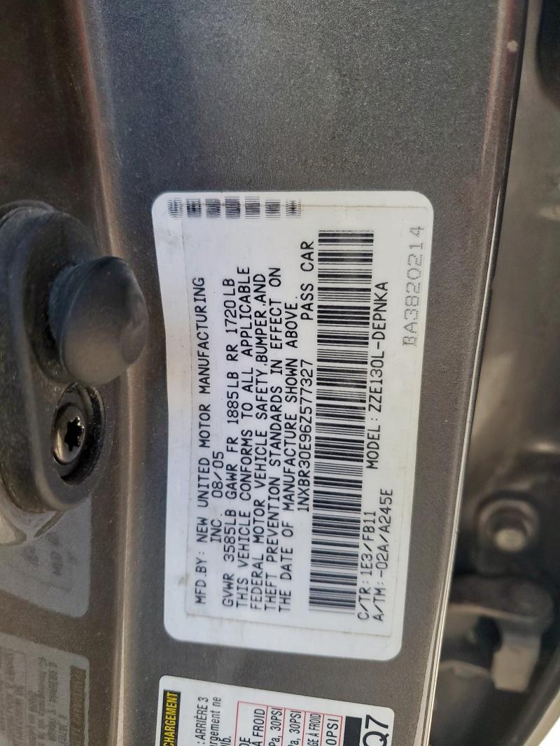 1NXBR30E96Z577327 - 2006 TOYOTA COROLLA CE 灰色 照片 12