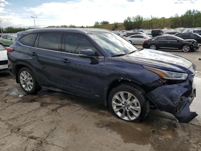 5TDXBRCH2NS547547 - 2022 TOYOTA HIGHLANDER HYBRID LIMITED BLUE photo 4