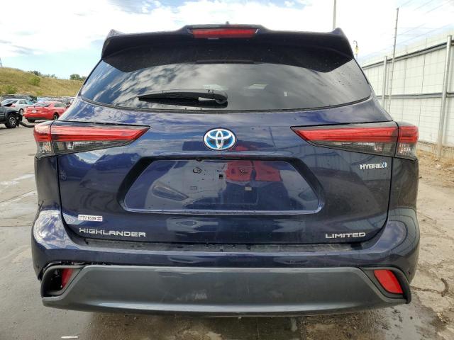 5TDXBRCH2NS547547 - 2022 TOYOTA HIGHLANDER HYBRID LIMITED BLUE photo 6