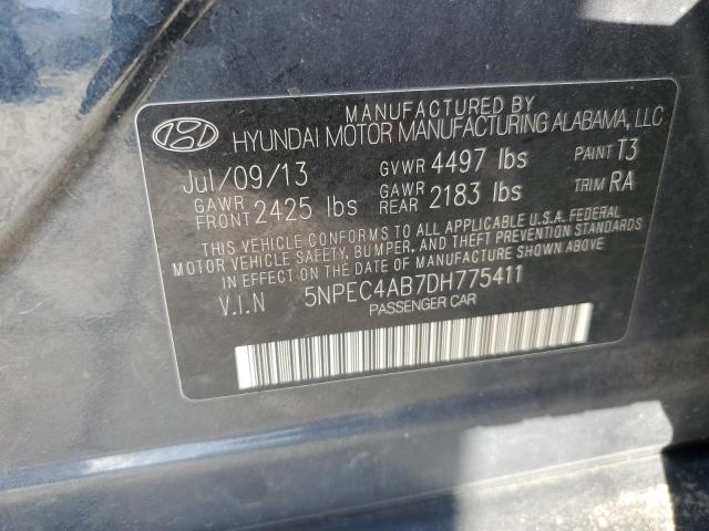 5NPEC4AB7DH775411 - 2013 HYUNDAI SONATA SE 蓝色 照片 13