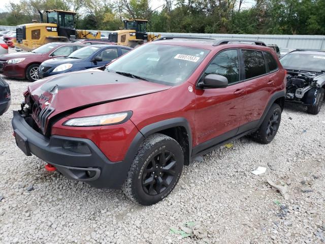 1C4PJMBS6EW240904 - 2014 JEEP CHEROKEE TRAILHAWK MAROON photo 1