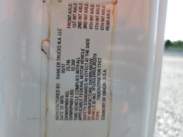 1FUJGLDR0JLJR3379 - 2018 FREIGHTLINER CASCADIA 1 Белый фото 10