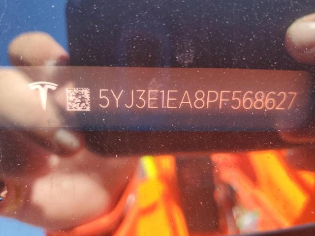 5YJ3E1EA8PF568627 - 2023 TESLA MODEL 3 Ağ foto 12