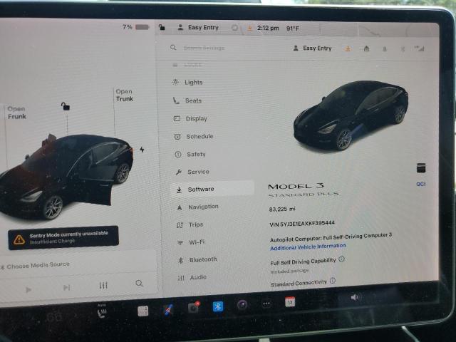 5YJ3E1EAXKF395444 - 2019 TESLA MODEL 3 黑色 照片 9