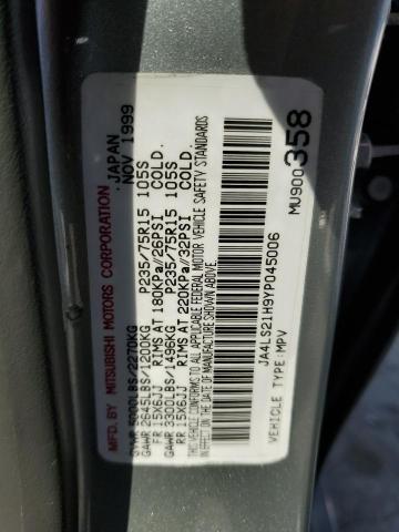 JA4LS21H9YP045006 - 2000 MITSUBISHI MONTERO SPORT ES SILVER photo 14