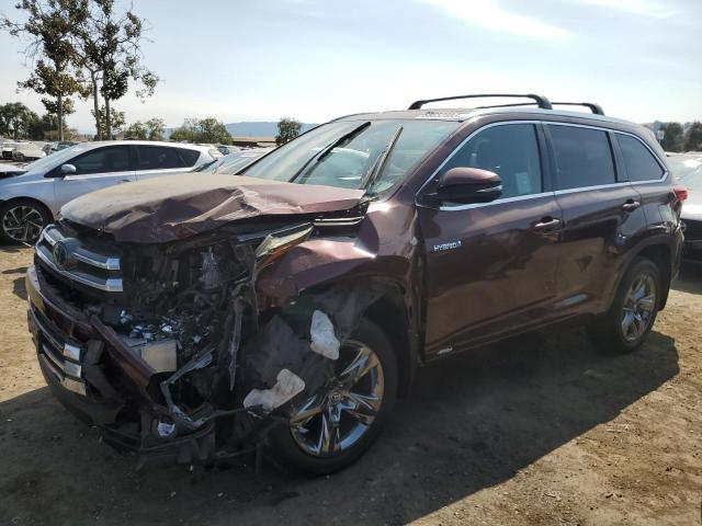 5TDDGRFH9KS070417 - 2019 TOYOTA HIGHLANDER HYBRID LIMITED BURGUNDY photo 1