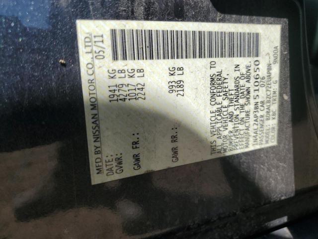 1N4AL2AP3BN510650 - 2011 NISSAN ALTIMA BASE CHARCOAL photo 12