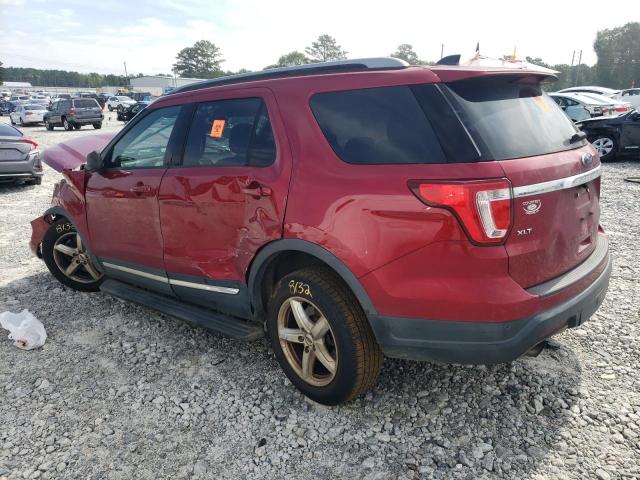 1FM5K7DH2JGB63357 - 2018 FORD EXPLORER XLT წითელი ფოტო 2