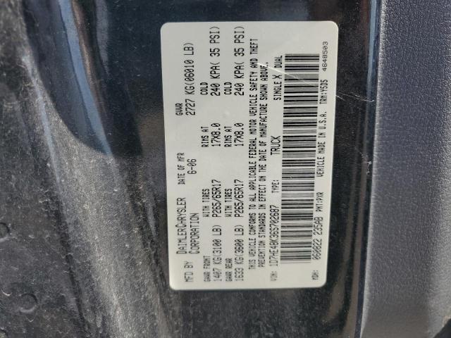 1D7HE48K36S702687 - 2006 DODGE DAKOTA QUAD SLT შავი ფოტო 12