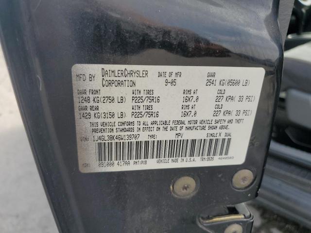 1J4GL38K46W139707 - 2006 JEEP LIBERTY RENEGADE Қара фото 14