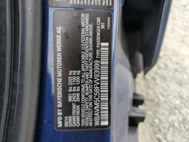 WBAVM5C58FVV93999 - 2015 BMW X1 XDRIVE35I BLUE photo 14