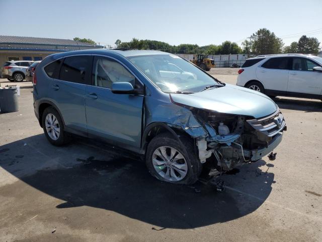 2HKRM4H56DH689327 - 2013 HONDA CR-V EX TURQUOISE photo 4