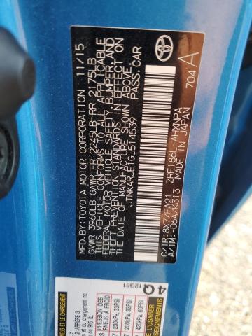 JTNKARJE1GJ514539 - 2016 TOYOTA SCION IM BLUE photo 12