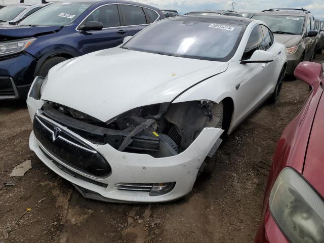 5YJSA1E22FF107387 - 2015 TESLA MODEL S WHITE photo 1