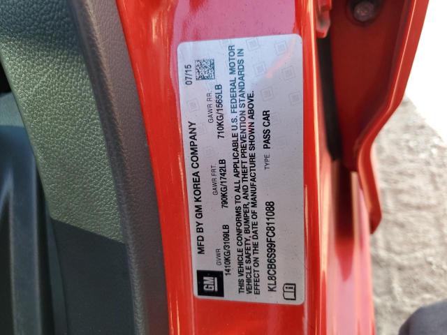 KL8CB6S99FC811088 - 2015 CHEVROLET SPARK LS RED photo 12