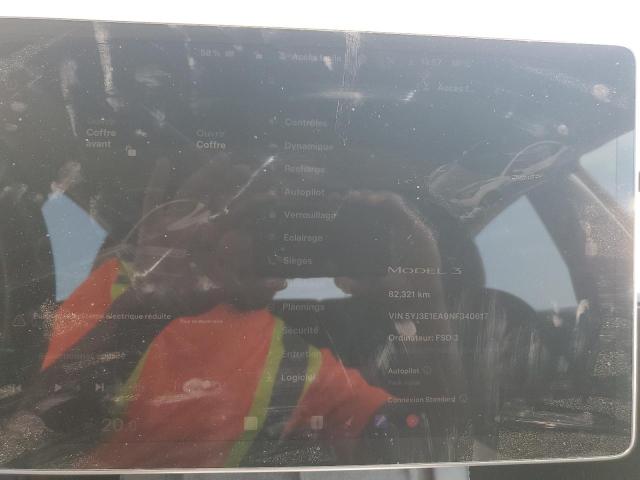 5YJ3E1EA9NF340617 - 2022 TESLA MODEL 3 灰色 照片 9