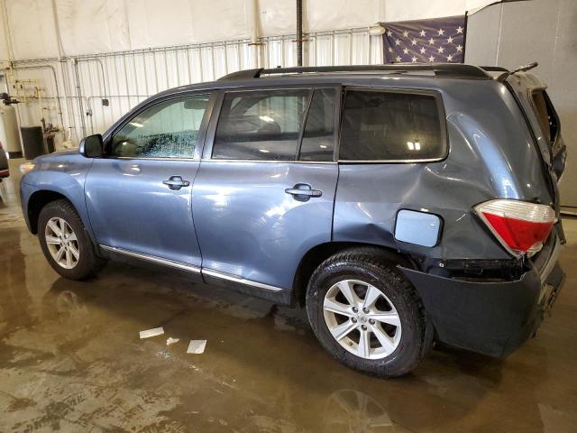 5TDBK3EH0DS197029 - 2013 TOYOTA HIGHLANDER BASE أزرق صورة 2