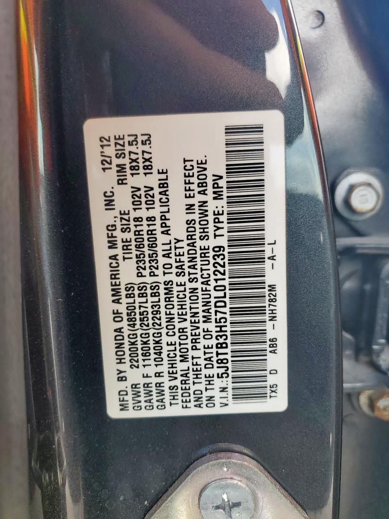 5J8TB3H57DL012239 - 2013 ACURA RDX TECHNOLOGY GRAY photo 13