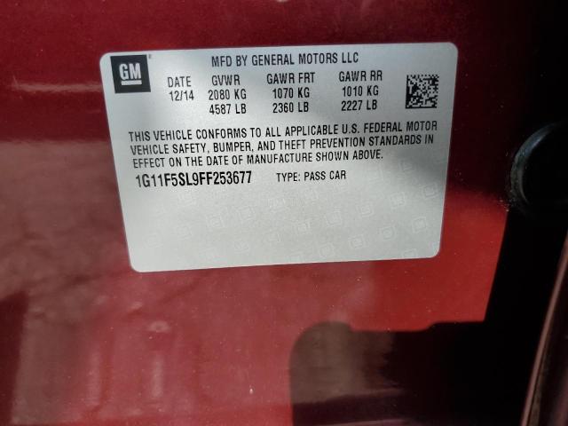 1G11F5SL9FF253677 - 2015 CHEVROLET MALIBU LTZ 栗色 照片 13