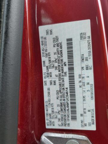 1FMCU9J99FUC54614 - 2015 FORD ESCAPE TITANIUM 红色 照片 14