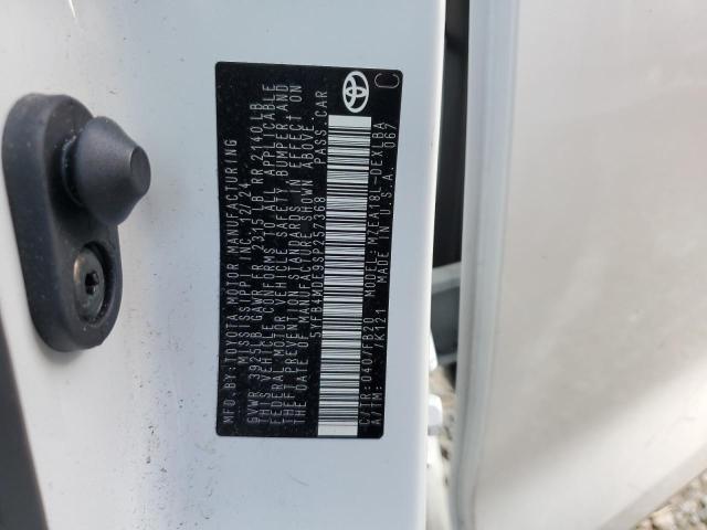 5YFB4MDE9SP257368 - 2025 TOYOTA COROLLA LE თეთრი ფოტო 12