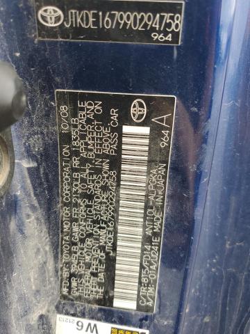 JTKDE167990294758 - 2009 TOYOTA SCION TC Көк фото 12