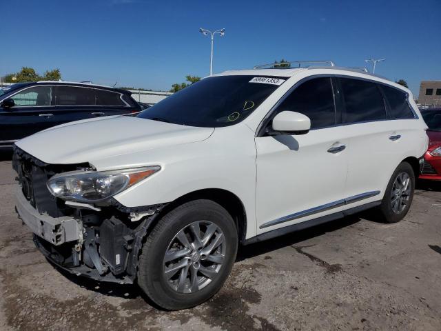 5N1AL0MMXDC334223 - 2013 INFINITI JX35 WHITE photo 1