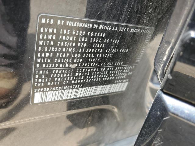 3VV3B7AX9LM097827 - 2020 VOLKSWAGEN TIGUAN SE BLUE photo 13