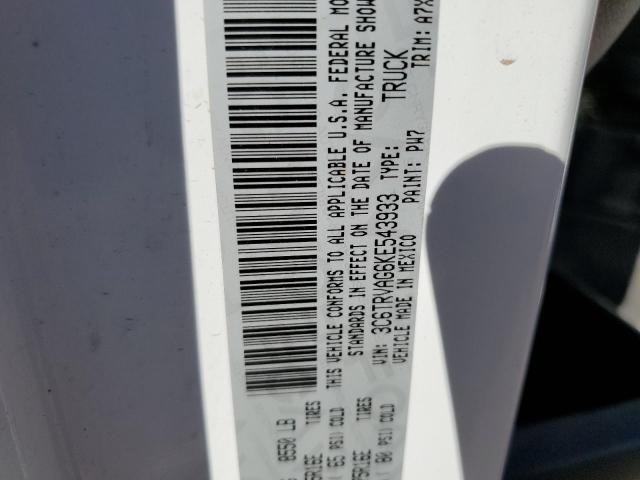 3C6TRVAG6KE543933 - 2019 RAM PROMASTER 1500 STANDARD WHITE photo 14