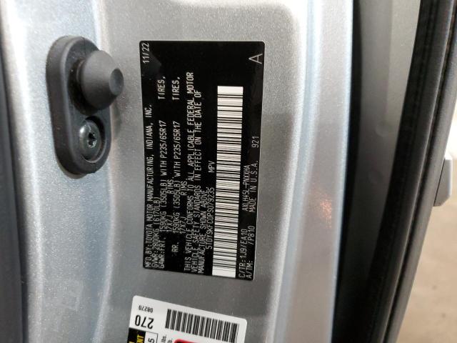 5TDYSKFC0PS079235 - 2023 TOYOTA SIENNA XLE GRAY photo 13