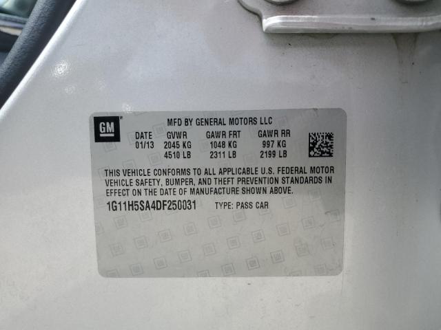 1G11H5SA4DF250031 - 2013 CHEVROLET MALIBU LTZ SILVER photo 12