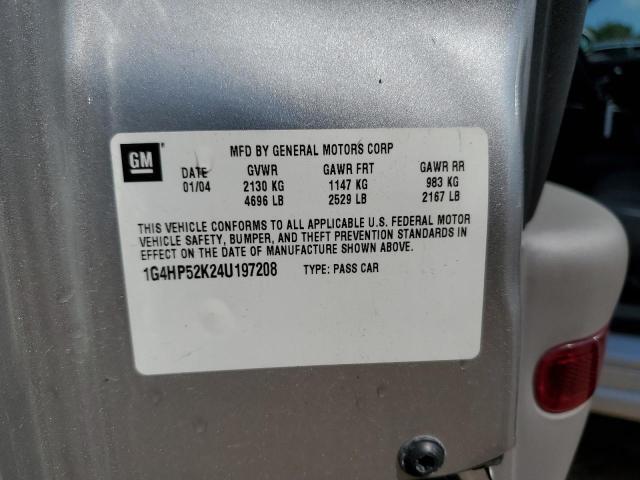 1G4HP52K24U197208 - 2004 BUICK LESABRE CUSTOM SILVER photo 12
