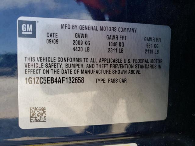 1G1ZC5EB4AF132658 - 2010 CHEVROLET MALIBU 1LT 蓝色 照片 12