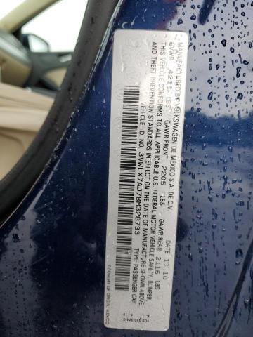 3VWLX7AJ7BM328733 - 2011 VOLKSWAGEN JETTA SEL 蓝色 照片 12