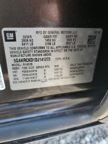 5GAKRCKD1DJ141273 - 2013 BUICK ENCLAVE CHARCOAL photo 13