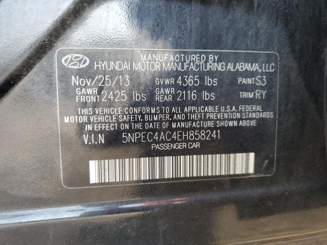 5NPEC4AC4EH858241 - 2014 HYUNDAI SONATA SE BLACK photo 13