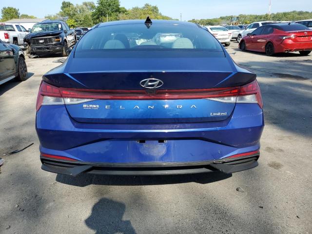 5NPLP4AG3MH008694 - 2021 HYUNDAI ELANTRA LIMITED BLUE photo 6