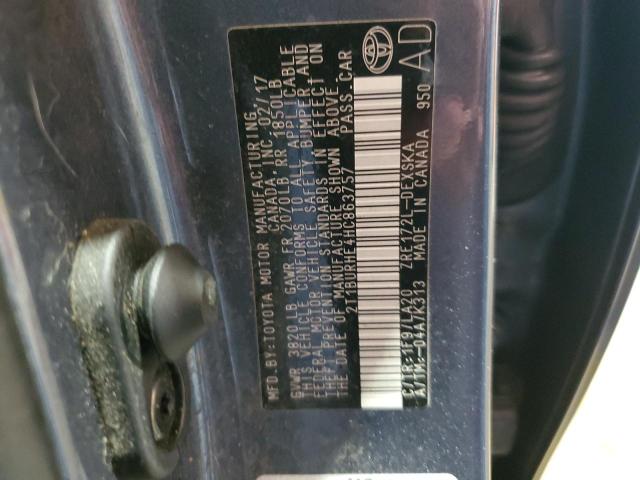 2T1BURHE4HC863757 - 2017 TOYOTA COROLLA L CHARCOAL photo 13